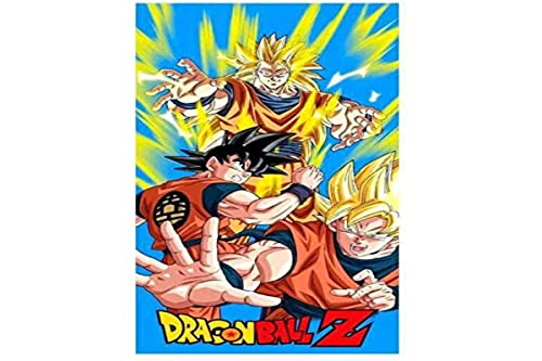 Dragon Ball Z Goku Super Saiyan – Strandtuch Badetuch 140 x 70 cm – 100 % Baumwolle – großes Handtuch von Halantex