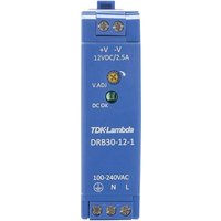 TDK-Lambda DRB30-12-1 Hutschienen-Netzteil (DIN-Rail) 12 V/DC 2.5A 30W Anzahl Ausgänge:1 x Inhalt 1 von TDK-LAMBDA