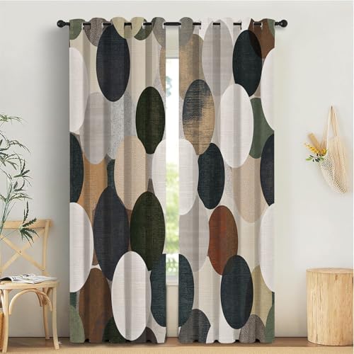 TDNEKMCA Vorhang Blickdicht Thermovorhang Kälteschutz 2er SetH175 x B140 cm VerdunklungsvorhängeGeometrie Kreis, Weich und Langlebig Schallschutz Vorhang für Schlafzimmer TDNEKMCA Vorhang Blickdicht Thermovorhang Kälteschutz 2er SetH175 x B140 cm VerdunklungsvorhängeGeometrie Kreis, Weich und Langlebig Schallschutz Vorhang für Schlafzimmer von TDNEKMCA