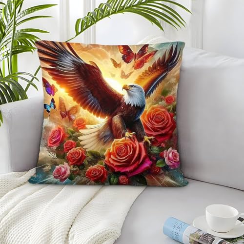 TDSNKAVHB Adler 3D-druckter Kissenbezug Wohnaccessoire Quadratkissen Blumen Kissenbezugsset Aus 2 Für Zuhause Bett Wohnzimmer Sofa 45x45cm TDSNKAVHB Adler 3D-druckter Kissenbezug Wohnaccessoire Quadratkissen Blumen Kissenbezugsset Aus 2 Für Zuhause Bett Wohnzimmer Sofa 45x45cm von TDSNKAVHB