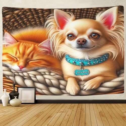 TDSNKAVHB Chihuahua3D-Wandteppiche Für Jungen Und Jugendliche Nettes HaustierWohnzimmer Decor Für Home Hintergrund Für Wohnzimmer180cmx230cm von TDSNKAVHB