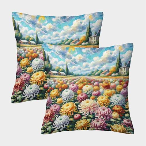 TDSNKAVHB Chrysanthemen 3D Printed Throw Pillow Decorative Square Cushion Blumen Standard Pillowcase Set of 2 Case Set for Couch Sofa Bedroom Living Room 40x40cm TDSNKAVHB Chrysanthemen 3D Printed Throw Pillow Decorative Square Cushion Blumen Standard Pillowcase Set of 2 Case Set for Couch Sofa Bedroom Living Room 40x40cm von TDSNKAVHB