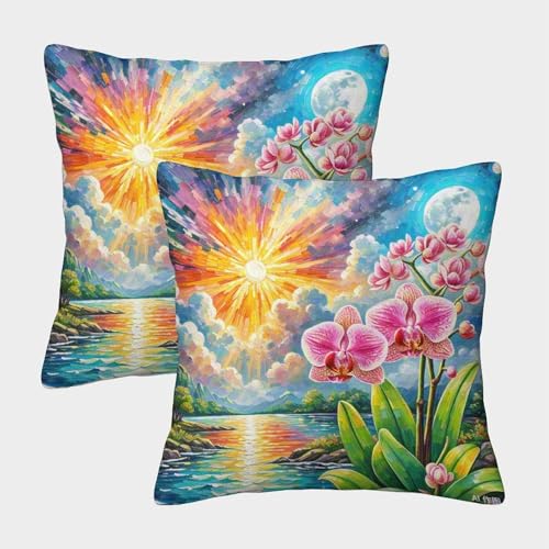 TDSNKAVHB Dendrobium Orchidee 3D Printed Pillow Case Home Decorative Square Cushion Blumen Standard Pillowcase Set of 2 for Home Bed Living Room Sofa 40x40cm TDSNKAVHB Dendrobium Orchidee 3D Printed Pillow Case Home Decorative Square Cushion Blumen Standard Pillowcase Set of 2 for Home Bed Living Room Sofa 40x40cm von TDSNKAVHB