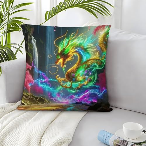 TDSNKAVHB Drachen 3D-druckte Kissen Hülle Dekoratives Quadratkissen Fantasie Festivitätsdekoration Geschenkset Aus 2 Für Zuhause Bett Wohnzimmer Sofa 40x40cm TDSNKAVHB Drachen 3D-druckte Kissen Hülle Dekoratives Quadratkissen Fantasie Festivitätsdekoration Geschenkset Aus 2 Für Zuhause Bett Wohnzimmer Sofa 40x40cm von TDSNKAVHB
