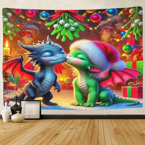 TDSNKAVHB Drachen3D-Wandteppiche Für Jungen Und Jugendliche Weihnachtenfür Schlafzimmer Home Decor Hintergrund Für Wohnzimmer150cmx200cm von TDSNKAVHB