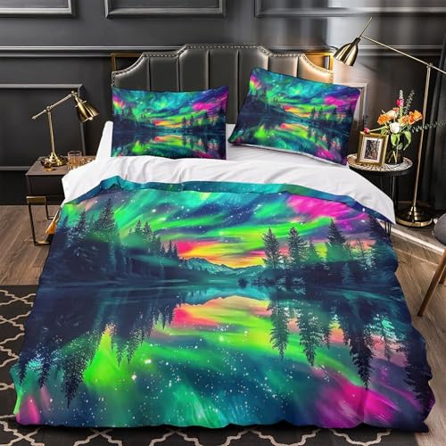 TDSNKAVHB Dschungel3D-Druck Bett-Set Raumdekoration Mikrofaser Mit AuroraVerstecktem Reißverschluss Und Kissenbezügen Für Jungen Und MädchenSuper King（260x220cm） von TDSNKAVHB