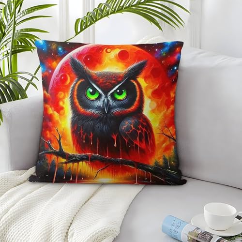TDSNKAVHB Eule 3D-druckte Kissen Hülle Dekoratives Quadratkissen Blood Mond Standard-Kissenhüllenset Aus 2 Für Zuhause Bett Wohnzimmer Sofa 40x40cm TDSNKAVHB Eule 3D-druckte Kissen Hülle Dekoratives Quadratkissen Blood Mond Standard-Kissenhüllenset Aus 2 Für Zuhause Bett Wohnzimmer Sofa 40x40cm von TDSNKAVHB