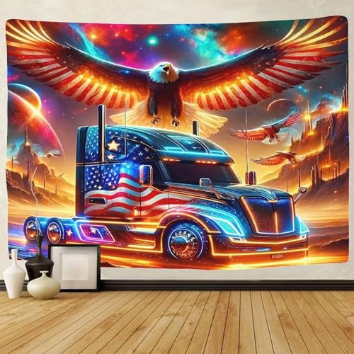 TDSNKAVHB Großer LKW3D-Wandteppich Für Kinder Und Erwachsene Bald Adlerfür Schlafzimmer Decor Für Home Hintergrund Für Wohnzimmer130cmx150cm von TDSNKAVHB