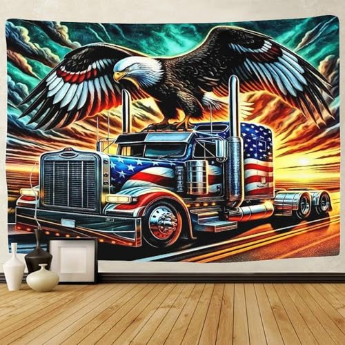 TDSNKAVHB Großer LKW3D-Wandteppiche Für Jungen Und Jugendliche Bald Adlerfür Schlafzimmer Dorm Decor Hintergrund Für Wohnzimmer130cmx150cm von TDSNKAVHB