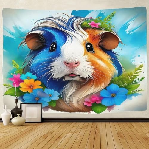 TDSNKAVHB Guineeschwein3D-Wandteppiche Für Jungen Und Jugendliche niedlichfür Schlafzimmer Decor Ästhetik Hintergrund Für Wohnzimmer130cmx150cm von TDSNKAVHB