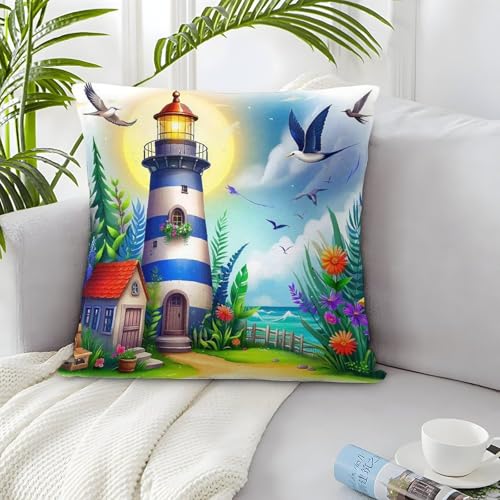 TDSNKAVHB Leuchtturm 3D-druckte Kissenhülle Wohnaccessoire Quadratkissen gemütlich Standard-Kissenhüllenset Aus 2 Für Zuhause Bett Wohnzimmer Sofa 45x45cm TDSNKAVHB Leuchtturm 3D-druckte Kissenhülle Wohnaccessoire Quadratkissen gemütlich Standard-Kissenhüllenset Aus 2 Für Zuhause Bett Wohnzimmer Sofa 45x45cm von TDSNKAVHB