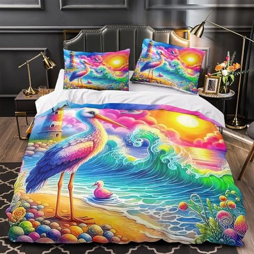 TDSNKAVHB Leuchtturm3D-Druck Bettdeckenbezug Raumdekoration Mikrofaser Mit SonnenuntergangVerstecktem Reißverschluss Und Kissenhüllen Für Kinder ErwachseneSingle（140x200cm） von TDSNKAVHB