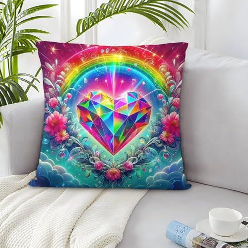 TDSNKAVHB Liebe Blumen 3D-druckter Kissenbezug Wohnaccessoire Quadratkissen romantisch Festivitätsdekoration Geschenkset Aus 2 Hüllenset Für Couch Sofa Schlafzimmer Wohnzimmer 40x40cm von TDSNKAVHB
