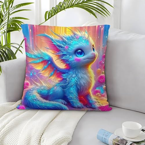 TDSNKAVHB Pterosaurus 3D-drucktes Polsterkissen Wohnaccessoire Quadratkissen niedlich Standard-Kissenhüllenset Aus 2 Für Zuhause Bett Wohnzimmer Sofa 45x45cm von TDSNKAVHB