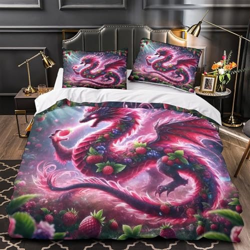 TDSNKAVHB Pterosaurus3D-Druck Bett-Set Raumdekoration Mikrofaser Mit FantasieVerstecktem Reißverschluss Und Kissenbezug Für Jungen Und MädchenDouble（200x200cm） von TDSNKAVHB