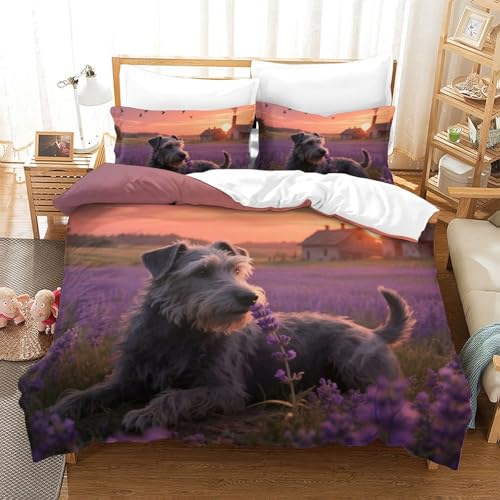 TDSNKAVHB Tschechischer Terrier3D Printing Bed Set Bedding Set Microfiber with niedlich HaustierHidden Zipper and Pillow Case for Kids AdultKing（220x240cm） von TDSNKAVHB