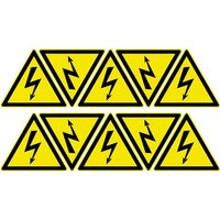 Warnschild Achtung Hochspannung! Folie selbstklebend 10St. von TE Connectivity