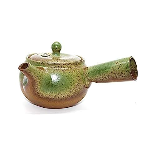 Japanische Tokoname 330 ml Grüne Keramik Teekanne von TEA SOUL