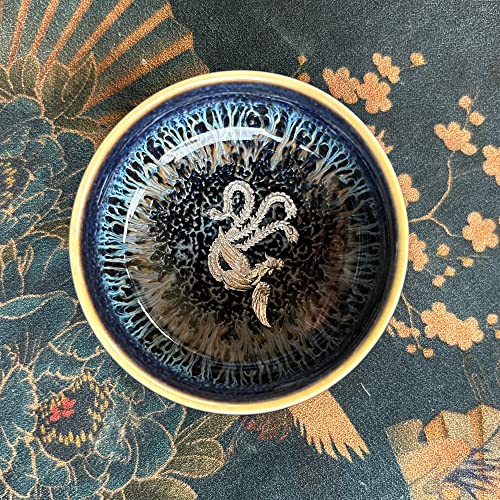 TEA SOUL Jianzhan Tenmoku Teetasse mit Phönix aus Silber, 50 ml TEA SOUL Jianzhan Tenmoku Teetasse mit Phönix aus Silber, 50 ml von TEA SOUL