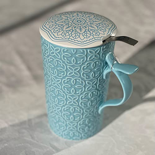 TEA SOUL Raja Becher • Porzellanbecher mit Deckel und perforiertem Filter • Fassungsvermögen 400 ml TEA SOUL Raja Becher • Porzellanbecher mit Deckel und perforiertem Filter • Fassungsvermögen 400 ml von TEA SOUL