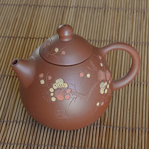 Tea Soul | Teekanne auf Kreta Yixing Braun Blumen 210ml von TEA SOUL