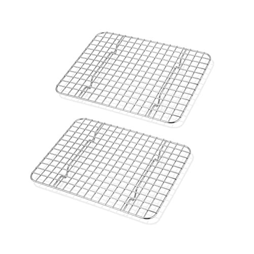 TeamFar Mini-Kühlgitter, 2er-Set, Edelstahl, 21,6 x 15,5 cm, Toaster-Ofengitter zum Backen, Braten, Grillen, Backrost für Kekse, ungiftig und robust, spülmaschinenfest TeamFar Mini-Kühlgitter, 2er-Set, Edelstahl, 21,6 x 15,5 cm, Toaster-Ofengitter zum Backen, Braten, Grillen, Backrost für Kekse, ungiftig und robust, spülmaschinenfest von TEAMFAR