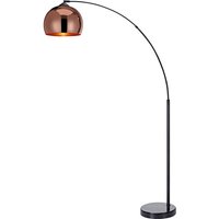 Arquer Gewölbt Gebogen Stehende LED-Stehlampe mit Glockenschirm und Marmorsockel, Moderne Beleuchtung in Roségold für Wohnzimmer oder Schlafzimmer von TEAMSON HOME