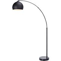 Arquer Gewölbt Gebogen Stehende LED-Stehlampe mit Glockenschirm und Marmorsockel, Moderne Beleuchtung in Schwarz für Wohnzimmer, Schlafzimmer oder von TEAMSON HOME