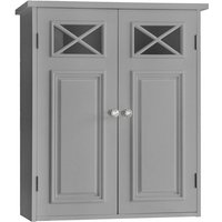 Teamson Home - Badezimmer Dawson Wandschrank Mit Zwei Türen Grau EHF-6810G - Grau von TEAMSON HOME