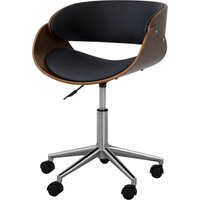 Teamson Home - Valeria Curved Seat 360 voll drehbarer gepolsterter Home Office Schreibtischstuhl mit Lordosenstütze und verstellbarer Höhe von TEAMSON HOME