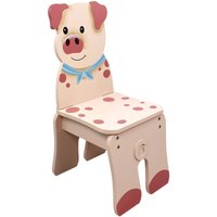 Fantasy Fields Kids (Klein-)Kinder Holzstuhl Ferkel (ohne Tisch) TD-11324A2-P - Rosa von TEAMSON KIDS