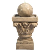 Garden Wasserspiel mit Lichtern, Outdoor-Kugel, traditioneller Wasserbrunnen und Pumpe, Indoor-Kaskaden-Zen-Wasserfall-Ornament, Terrassendekoration von TEAMSON HOME