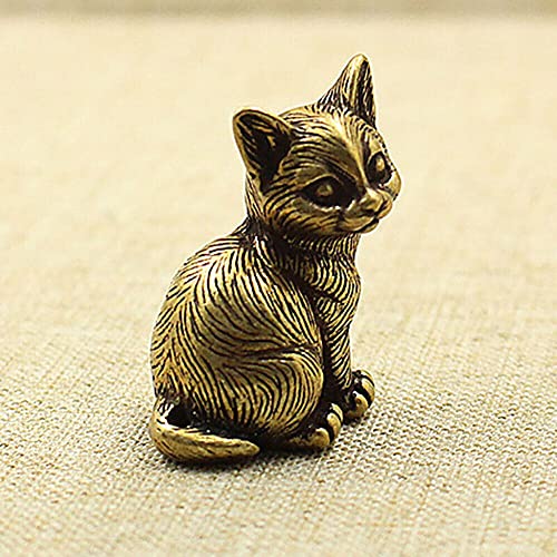 TEAMWILL Messing Katze Figur Kleine Katze Statue Tier Figuren Home Desktop Dekoration TEAMWILL Messing Katze Figur Kleine Katze Statue Tier Figuren Home Desktop Dekoration von TEAMWILL