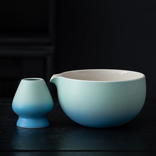 TEANAGOO Japanische Matcha-Schüssel aus Keramik mit Schneebesenhalter, 530 ml, K31, blau-weißer Farbverlauf, Chawan-Matcha-Teeschale, Matcha-Keramikschale, Teeschalen für Matcha,… TEANAGOO Japanische Matcha-Schüssel aus Keramik mit Schneebesenhalter, 530 ml, K31, blau-weißer Farbverlauf, Chawan-Matcha-Teeschale, Matcha-Keramikschale, Teeschalen für Matcha,… von TEANAGOO