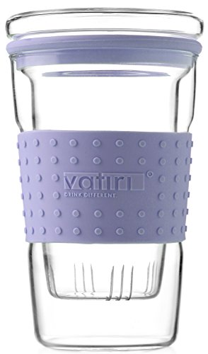 Tea Soul GLASEINFLÖßER MIT VIOLETTEM Heft 360ML, Glas, 10 x 10 x 19 cm von TEASOUL