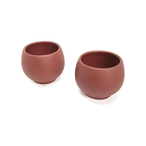 TEA SOUL Zisha 2 100ml, typische chinesische Teetassen aus einem bestimmten roten Ton aus Yixing, Keramik, braun, 6.3 x 6.3 x 5 cm, 2 TEA SOUL Zisha 2 100ml, typische chinesische Teetassen aus einem bestimmten roten Ton aus Yixing, Keramik, braun, 6.3 x 6.3 x 5 cm, 2 von TEA SOUL