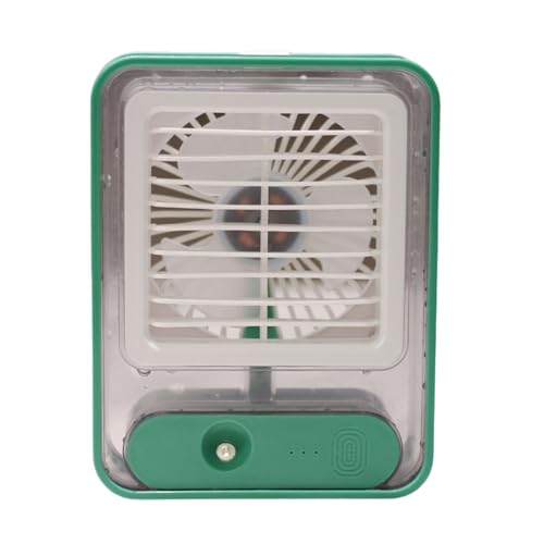 Tragbarer Ventilator für Klimaanlagen, USB-Luftbefeuchtung, Kühlventilator, Sprühkühlung mit Nachtlicht, 3 Geschwindigkeiten, Kühlventilator, Akku von TEBI