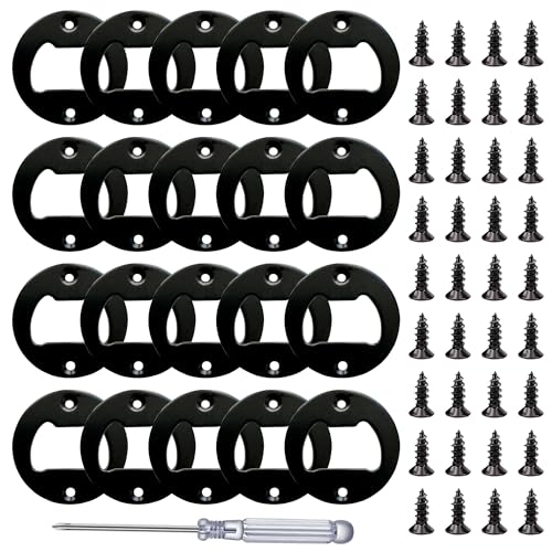 Flaschenöffner-Einsatz – 20 Sets Edelstahl Flaschenöffner-Einsätze Kit mit Schrauben Schraubendreher für Flaschenöffner DIY Harz Form-Kit Hardware Teile Versorgung (schwarz) von TECARATE