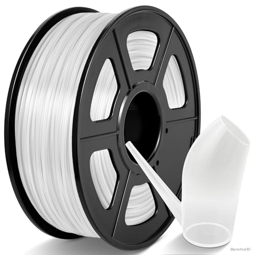 TECBEARS ABS Filament 1.75mm 1KG Transparentes, 3D Drucker Filament für Anti-Warping, Hochschlagfestes, Hoch Temperaturbeständiges, Maßgenauigkeit +/-0,03mm, 1kg Spule von TECBEARS