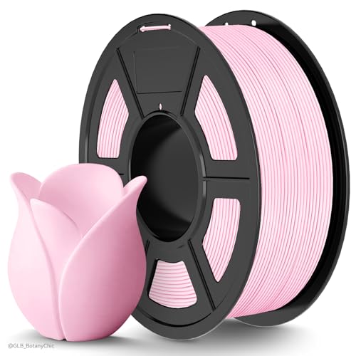 TECBEARS Matte PLA Filament Rosa 1KG, High Speed PLA 3D Drucker Filament mit Matter Oberfläche für 0-600 mm/s Hochgeschwindigkeitsdruck, Maßgenauigkeit +/- 0.02mm, 1kg Kartonspule (2.2lbs) von TECBEARS