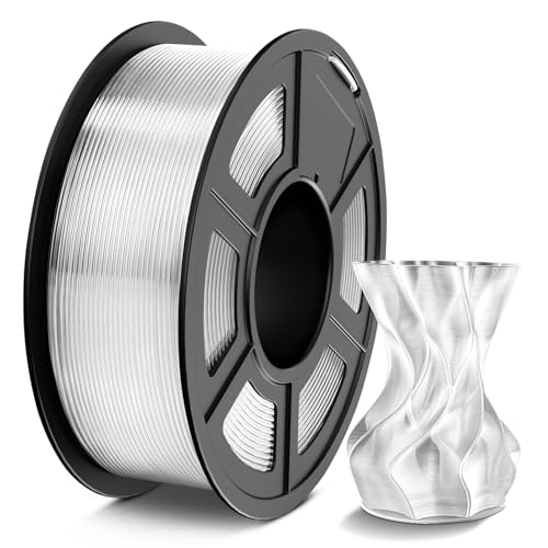 TECBEARS PETG Filament 1.75 mm Transparent, Stärker Zähigkeit PETG 3D Drucker Filament, 1kg Spule, Maßgenauigkeit +/- 0,02 mm, Kompatibel mit FDM Drucker, Clear von TECBEARS