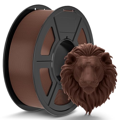 TECBEARS PLA Filament 1.75mm Schokolade, 1kg 3D Drucker Filament PLA, Filament 3d Druckmaterialien, Vakuumverpackung, Maßgenauigkeit +/- 0,02 mm, 1kg Spule (2,2lbs) PLA für Intelligentes Drucken von TECBEARS