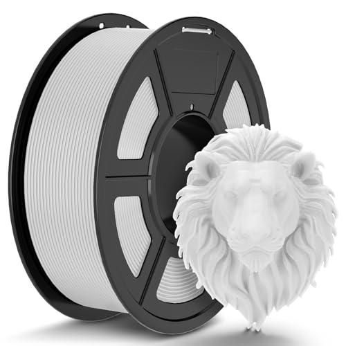 TECBEARS PLA Filaments 1.75mm Weiß, 1kg 3D Drucker Filament PLA, Filament 3d Druckmaterialien, Vakuumverpackung, Maßgenauigkeit +/- 0,02 mm, 1kg Spule (2,2lbs) PLA Filament für Intelligentes Drucken von TECBEARS