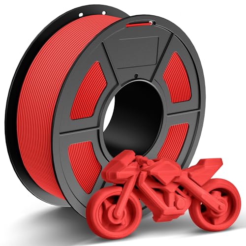 TECBEARS Rapid Matte PETG Filament 1.75mm Rot 1KG, High Speed 50-600mm/s PETG 3D Drucker Filament Maßgenauigkeit +/- 0.02 mm, Elegante Matte Oberfläche, 1000g (2.2lbs) Kompatibel mit FDM Drucker von TECBEARS