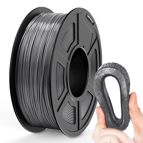 TECBEARS TPU Filament 1.75mm 1KG Grau, TPU 95A 3D Drucker Filament, Flexible Filament TPU, Maßgenauigkeit +/- 0,03, 1kg 1 Spule, Grau von TECBEARS