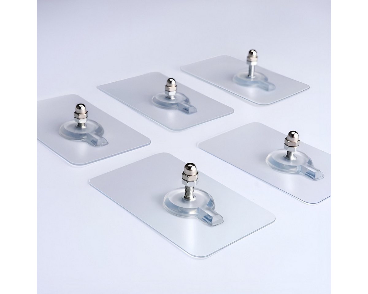 TECBULL Klebehaken Klebeschrauben transparent, selbstklebende Schrauben, (20-St) von TECBULL