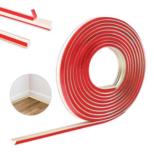 300cm Flexibles PVC Sockelleiste Selbstklebend Wasserdicht, 3d FußLeisten，Zierleisten Selbstklebend FüR Wandfliesenkanten, Grenzschrankkanten Und FenstertüRspiegelrahmen(12 X 9 mm/Champagnergold) von TECDW