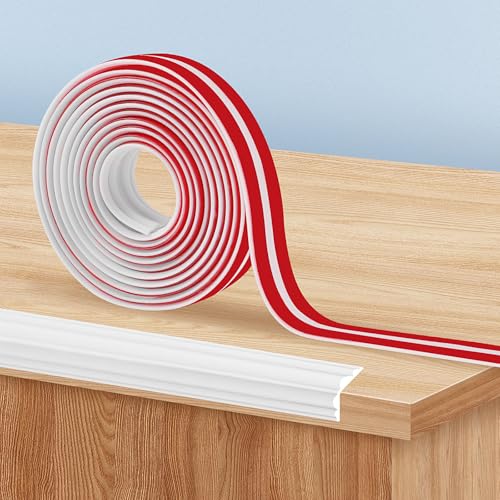 TECDW 200cm-2cm Extra Breiter Weicher Kantenschutz Weiß,Winkelprofil Selbstklebend,Tischkantenschutz,Tisch und Möbel Kantenschutz,für Möbel Kantenschutz Baby von TECDW