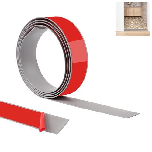 TECDW 200cm-4cm Multifunktionale PVC Bodenübergangsleisten,Selbstklebende Bodenleisten für Türöffnungen eignen sich für glatte Übergänge und Fugenabdeckungen zwischen Laminatböden Teppichen Fliesen. von TECDW