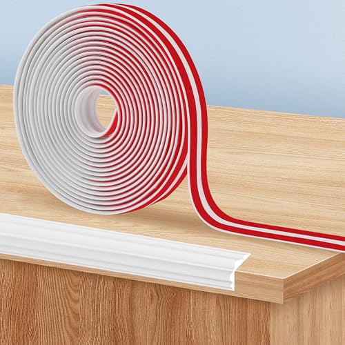 TECDW 400cm-2cm Extra Breiter Weicher Kantenschutz Weiß,Winkelprofil Selbstklebend,Tischkantenschutz,Tisch und Möbel Kantenschutz,für Möbel Kantenschutz Baby von TECDW